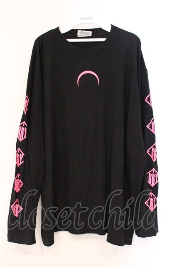 画像1: KRY CLOTHING / 「DAVIDE longT」ロンT  ブラック×ピンク O-26-04-11-066-EL-TO-IG-OS (1)