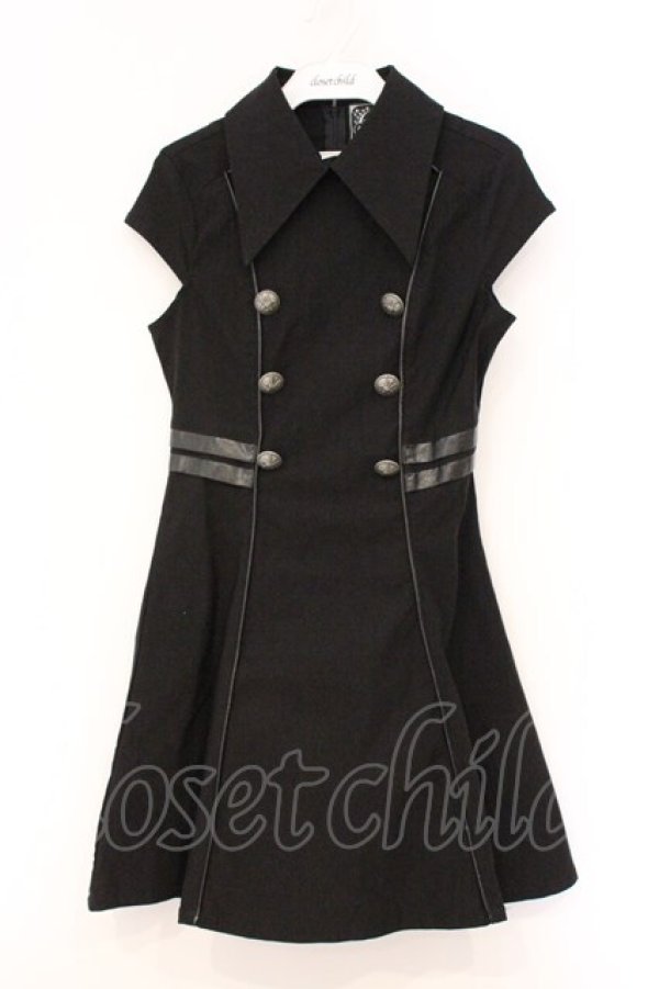 画像1: KILL STAR / ナポレオンノースリーブワンピース S ブラック O-26-04-11-068-SL-OP-IG-OS (1)