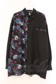 画像1: Drug Honey / 臓器の花園バイカラーシャツ  ブラック×パープル×ブルー O-26-04-11-071-PU-BL-IG-OS (1)