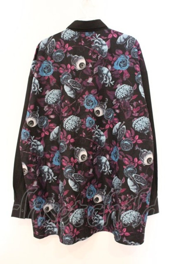 画像3: Drug Honey / 臓器の花園バイカラーシャツ  ブラック×パープル×ブルー O-26-04-11-071-PU-BL-IG-OS (3)