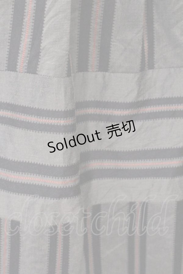 画像3: Jane Marple Dans Le Salon / レジメンタルストライプワンピース M グレー O-26-04-11-008-JM-OP-IG-OS (3)