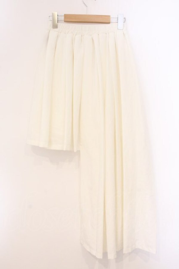 画像3: Jamieエーエヌケー / イレギュラープリーツスカート  シロ O-26-04-11-080-0-SK-IG-OS (3)