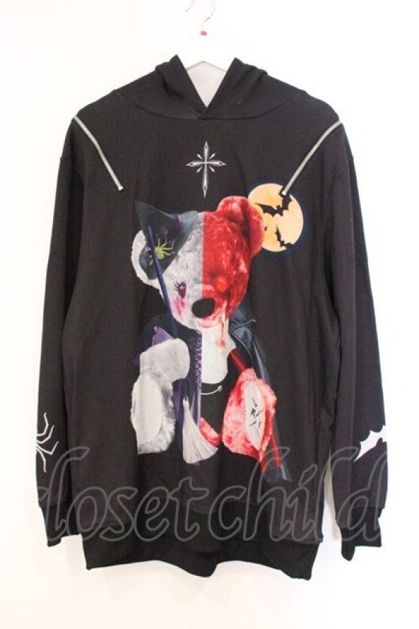 画像1: TRAVAS TOKYO / Halloween Bear Hoodie  ブラック O-26-04-11-082-PU-TO-IG-OS (1)