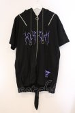 画像1: REFLEM / クロミ コラボ半袖パーカー  ブラック×パープル O-26-04-11-084-PU-TO-IG-OS (1)