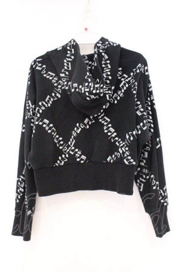 画像3: MILK / 音符柄パーカー  クロ O-26-04-11-001-ML-TO-IG-OS (3)