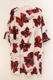 画像3: TRAVAS TOKYO / Kill ribbons BIG Tee/総柄リボンTシャツ/カットソー  ホワイト O-26-04-11-091-PU-TS-IG-OS (3)