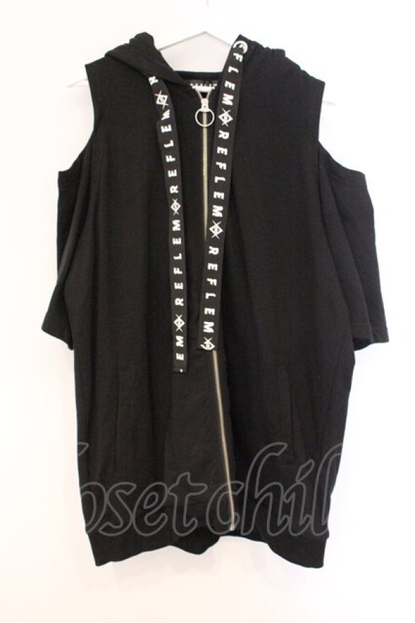 画像1: REFLEM / レースアップうさ耳PK/パーカー/フーディー  ブラック O-26-04-11-097-PU-TO-IG-OS (1)