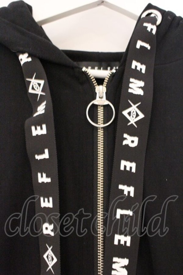 画像2: REFLEM / レースアップうさ耳PK/パーカー/フーディー  ブラック O-26-04-11-097-PU-TO-IG-OS (2)