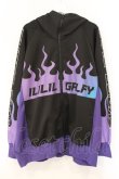 画像1: ililil / GALFYコラボボリュームハイネックパーカー  ブラック×パープル O-26-04-11-098-PU-TO-IG-OS (1)