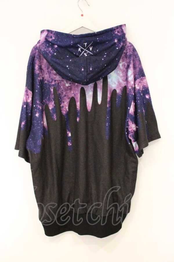 画像3: TRAVAS TOKYO / Oozy bear H/S hoodie  ブラック×パープル O-26-04-11-099-PU-TO-IG-OS (3)