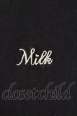 画像2: MILK / ロゴ刺繍ハートボタンカーディガン  クロ O-26-04-11-012-ML-TO-IG-OS (2)