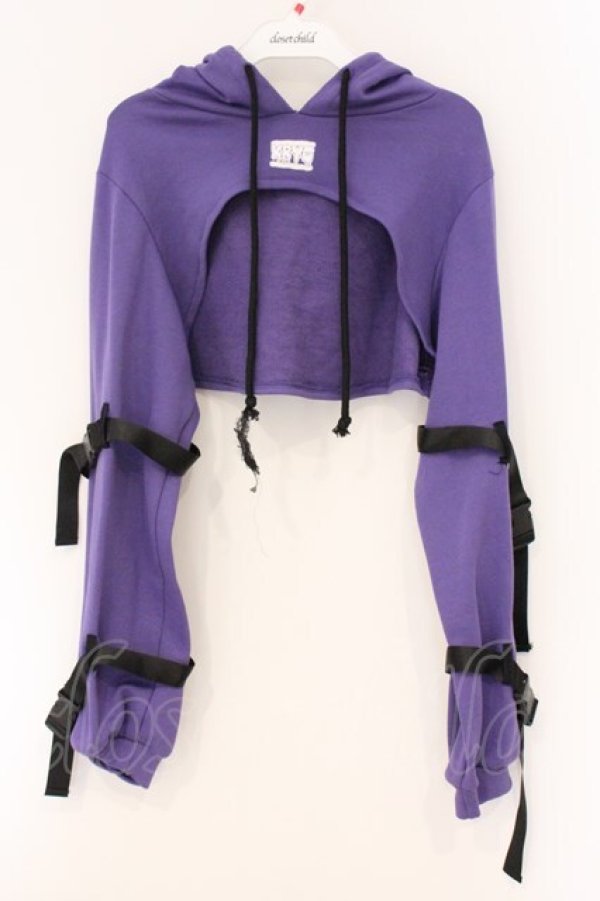 画像1: KRY CLOTHING / 「CHCH」ショート丈パーカー&インナーSET  パープル O-26-04-11-013-EL-TO-IG-OS (1)