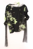 画像3: PUNK RAVE / Tie Dye Two Spliced Plaid Hoodie  ブラック×グリーン O-26-04-11-021-PU-TO-IG-OS (3)