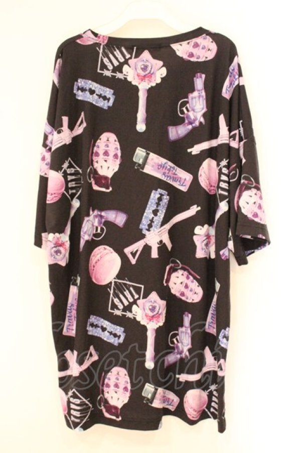 画像3: TRAVAS TOKYO / Madness pink BIG TEE  ブラック O-26-04-11-022-PU-TO-IG-OS (3)