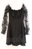 画像1: DARK IN LOVE / Gothic sexy off-shoulder lacey sleeves dress S ブラック O-26-04-11-024-PU-OP-IG-OS (1)