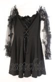 画像4: DARK IN LOVE / Gothic sexy off-shoulder lacey sleeves dress S ブラック O-26-04-11-024-PU-OP-IG-OS (4)