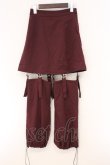 画像1: Jamieエーエヌケー / レッグウォーマースカパン  ワイン O-26-04-11-025-0-PA-IG-OS (1)