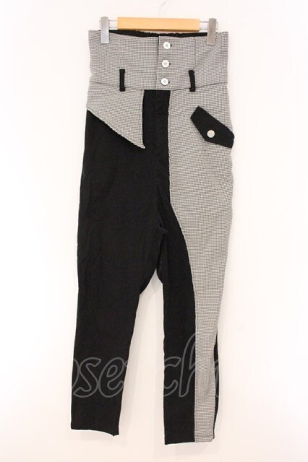 画像1: CuLLt / Switching Sarrouelパンツ  ブラック×千鳥格子 O-26-04-11-026-PU-PA-IG-OS (1)