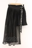 画像1: REFLEM / ロゴテープアシメスカート  ブラック O-26-04-11-027-PU-SK-IG-OS (1)