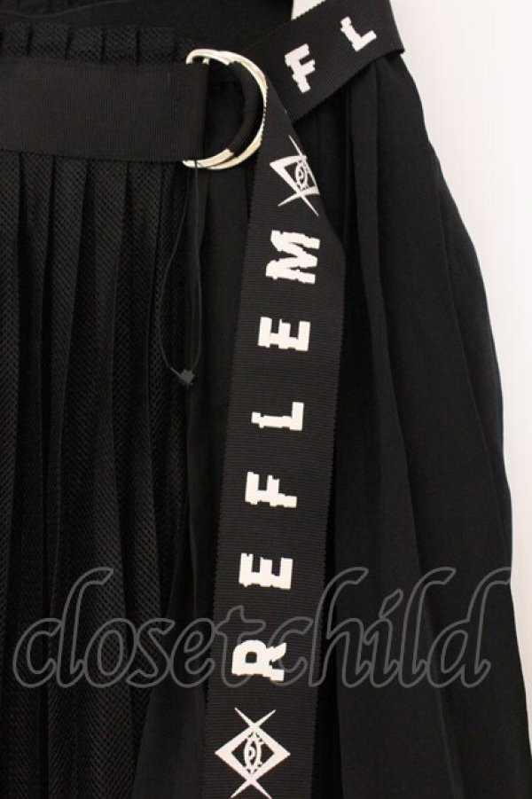 画像2: REFLEM / ロゴテープアシメスカート  ブラック O-26-04-11-027-PU-SK-IG-OS (2)
