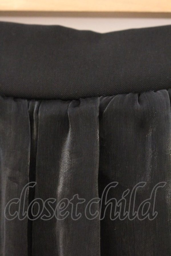 画像2: LISTEN FLAVOR / オーガンジーレイヤードパンツ  ブラック O-26-04-11-028-PU-PA-IG-OS (2)