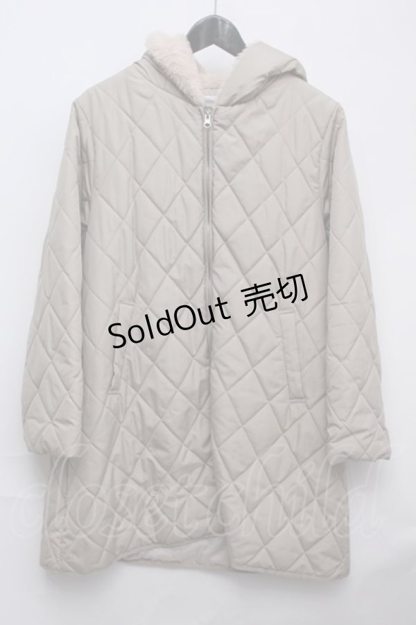 画像1: PINK HOUSE / COAT フード付き中綿コート  ベージュ S-23-11-13-050-LO-CO-AS-ZT-C011 (1)