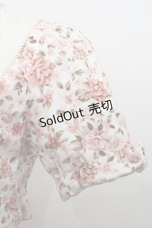 画像3: Victorian maiden / フラワリーパフスリーブドレス  オフ S-24-01-23-023-CL-OP-AS-ZS (3)