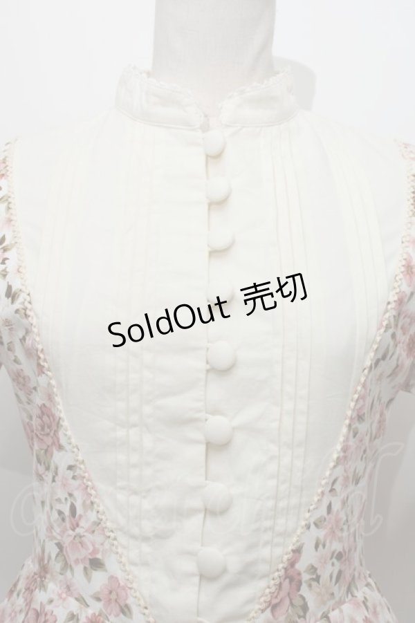 画像4: Victorian maiden / フラワリーパフスリーブドレス  オフ S-24-01-23-023-CL-OP-AS-ZS (4)