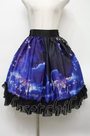 画像: ATELIER PIERROT /Fantastic Worldスカート  ブルーｘ黒 S-24-02-05-045-EL-SK-AS-ZS