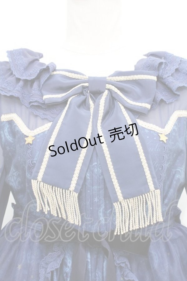 Angelic Pretty /メルカトル骨董品店ワンピース 紺 S-24-02-29