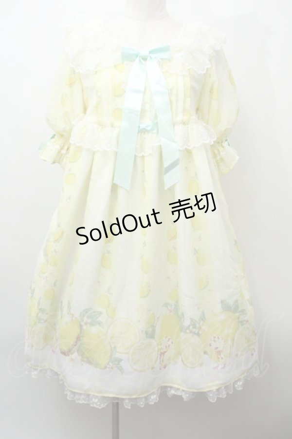 画像1: Angelic Pretty / Fruity Lemonワンピース  イエロー S-24-03-12-052-AP-OP-AS-ZS (1)