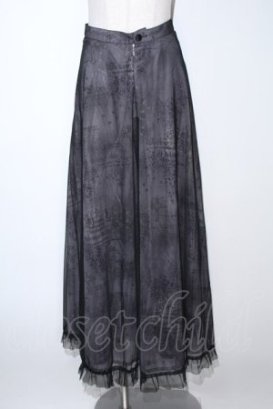 画像: Moi-meme-Moitie /オリジナルプリントスカート  黒 S-24-04-06-086-MO-SK-AS-ZS