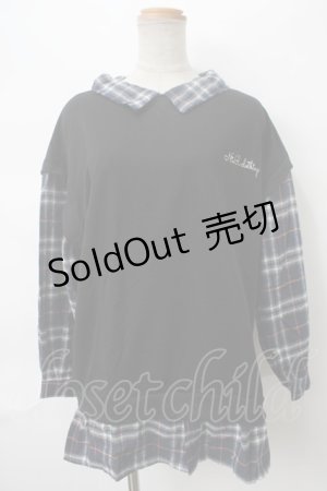 画像: NieR Clothing / 切り替えシャツ  黒 S-24-04-29-011-PU-BL-AS-ZY