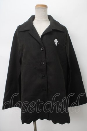 画像: NieR Clothing / 刺繍テーラードジャケット  黒 S-24-04-29-047-PU-JA-AS-ZY