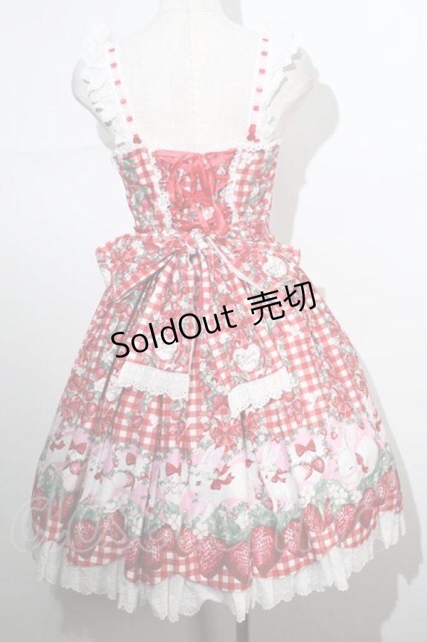 画像2: Angelic Pretty / Ribbon Berry Bunnyジャンパースカート  赤 S-24-05-09-013-AP-OP-AS-ZS (2)