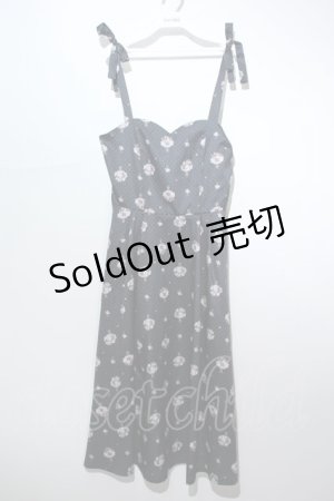 画像: axes femme / ブーケワンピース  黒 S-24-05-10-061-AX-BL-AS-ZI