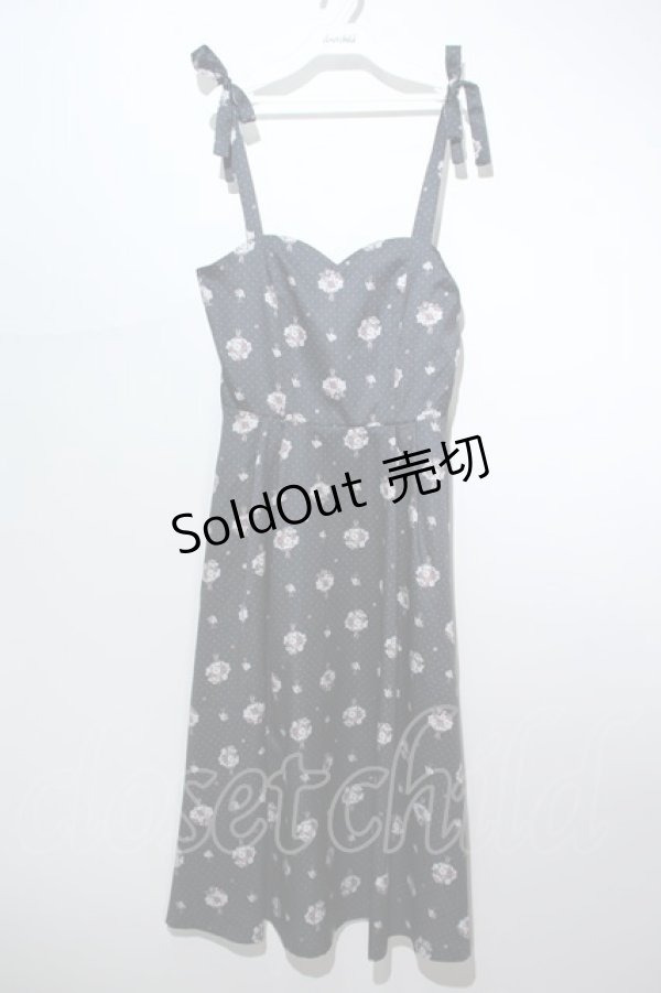 画像1: axes femme / ブーケワンピース  黒 S-24-05-10-061-AX-BL-AS-ZI (1)