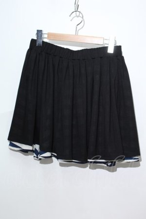 画像: Rydia /ねこ刺繍リバーシブルスカート  黒 S-24-05-15-043-PU-SK-AS-ZS