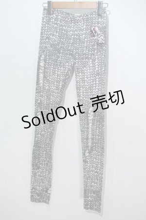 画像: HYSTERIC GLAMOUR / ネットプリントレギンス  オフＸ黒 S-24-05-29-059-PU-PA-AS-ZT407