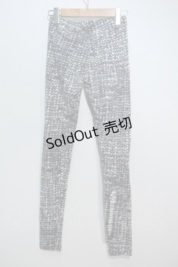 画像2: HYSTERIC GLAMOUR / ネットプリントレギンス  オフＸ黒 S-24-05-29-059-PU-PA-AS-ZT407 (2)