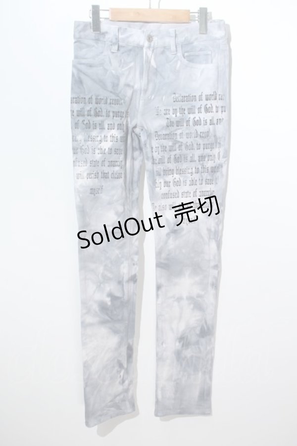 画像1: GOTHPUNKその他 /  デニムパンツ  グレーｘ白 S-24-05-29-073-GO-PA-AS-ZS (1)