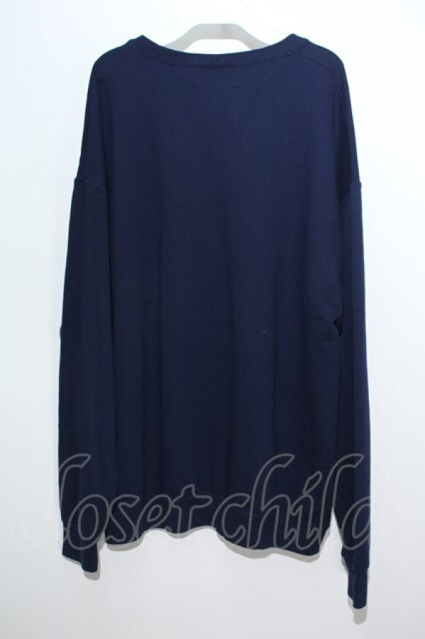 画像2: NieR Clothing / トップス.プリントトレーナー  紺 S-24-06-05-019-PU-TO-AS-ZT311 (2)