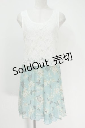画像: axes femme / レースｘメルヘン花柄チュニ   S-24-06-09-067-AX-OP-AS-ZS