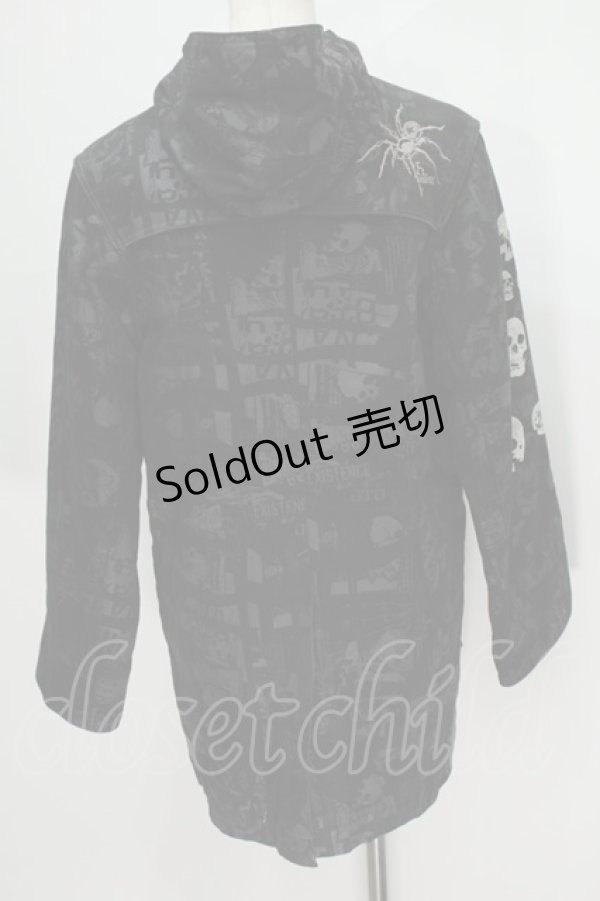 画像2: h.ANARCHY / 総柄コート  黒 S-24-06-09-081-HN-TO-AS-ZT-C031 (2)