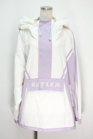 画像: REFLEM / BIGアーチ切替ハイネックジャージパーカー  白ｘラベンダー S-24-06-09-028-PU-TO-AS-ZT382