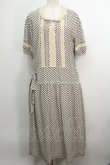 画像1: KANEKO ISAO / シフォンドット半袖ワンピース  オフ S-24-06-13-027-EL-OP-UT-ZT146 (1)