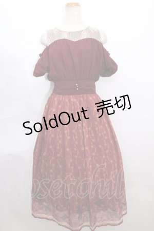 画像: axes femme POETIQUE / ディズニーアラジン/ワンピース  エンジ S-24-07-22-057-AX-OP-AS-ZT118