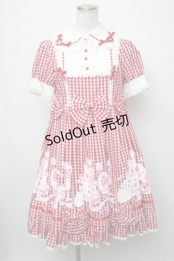 画像1: Angelic Pretty /パステルアラモードワンピース  赤 S-24-07-23-100-AP-OP-AS-ZS (1)