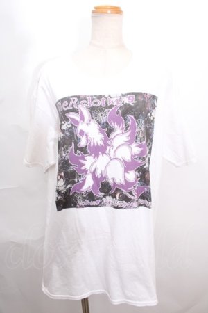 画像: NieR Clothing / 和柄狐Tシャツ  白 S-24-07-26-002-PU-TO-AS-ZT245