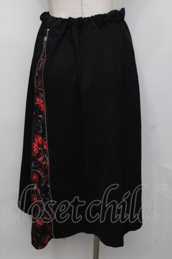 画像2: NieR Clothing / レース切り替えスカート  黒 S-24-07-31-089-PU-SK-AS-ZI (2)
